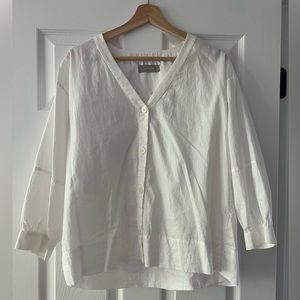 Everlane Silky Cotton Lantern Top